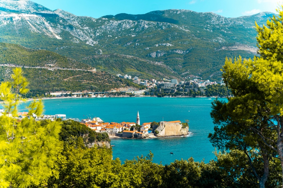 The bay at Kamenari seen from the hillside above